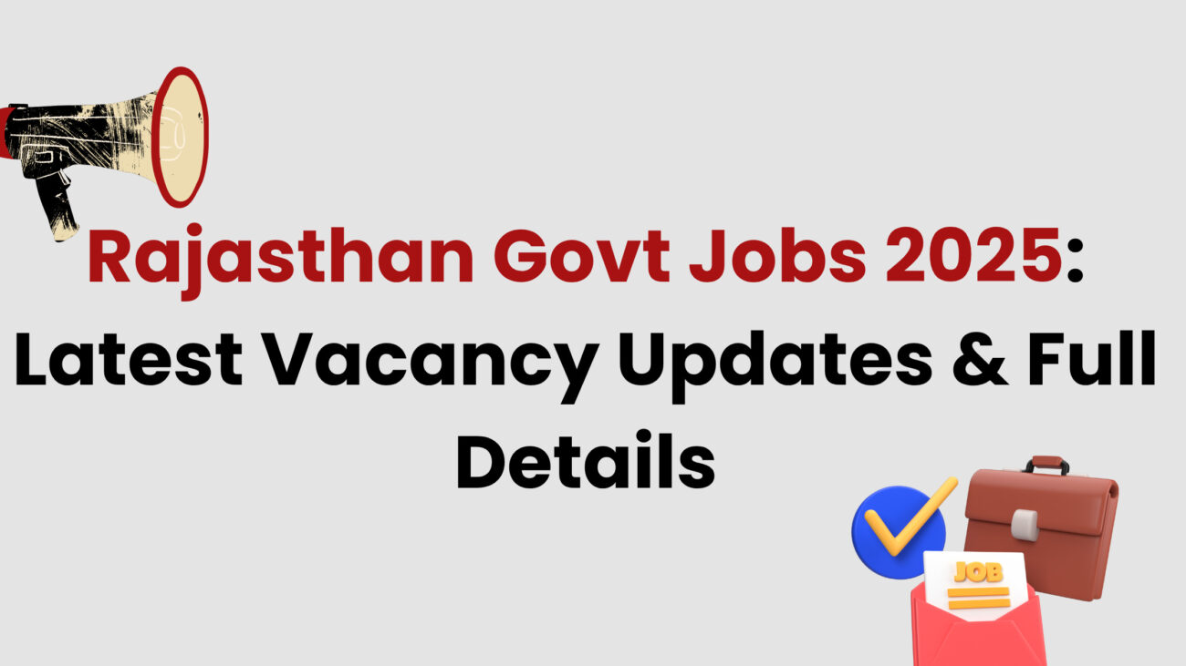 Rajasthan Govt Jobs 2025