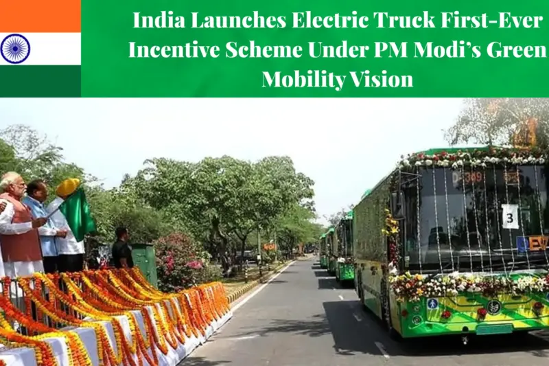 India Launches Electric Truck First-Ever Incentive Scheme Under PM Modi’s Green Mobility Vision