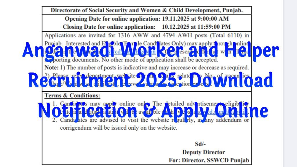 Anganwadi Worker and Helper Recruitment 2025