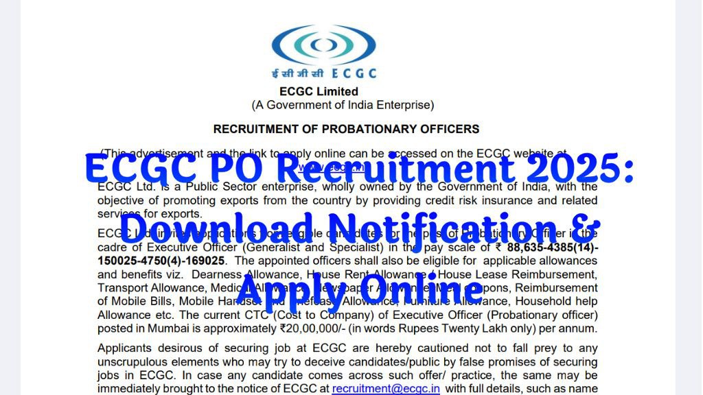 ECGC PO Recruitment 2025