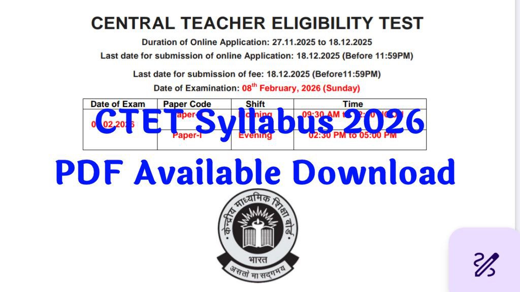 CTET Syllabus 2026