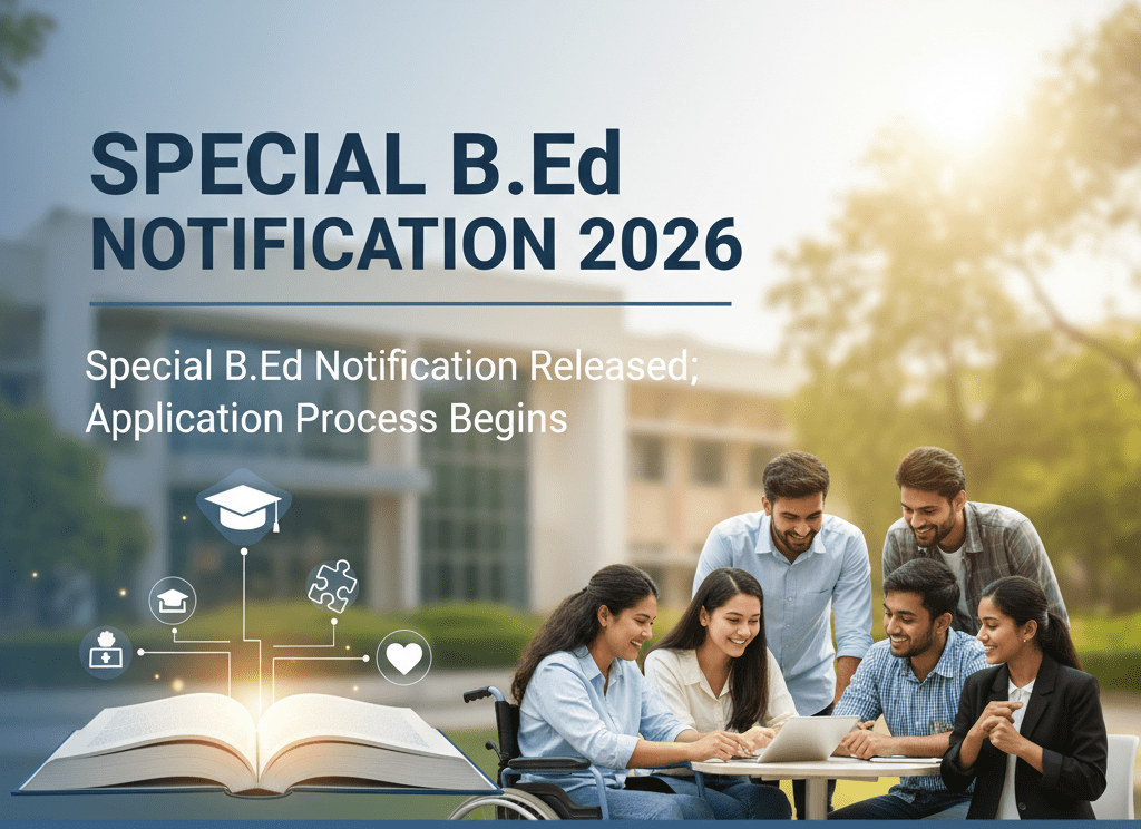 Special B.Ed Notification 2026